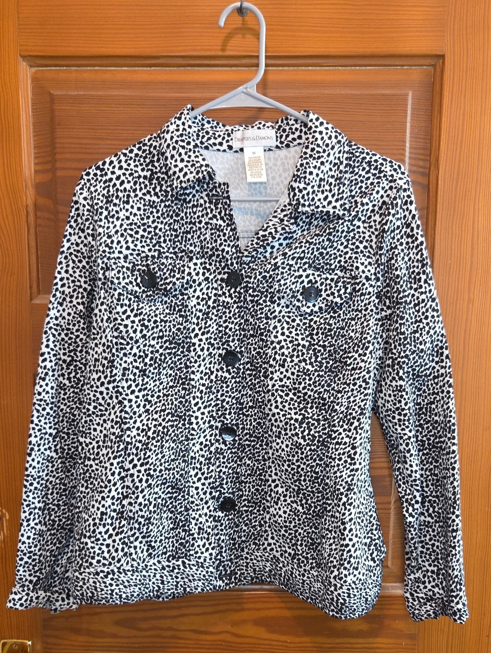 Draper & Damon Black and White Printed Jacket